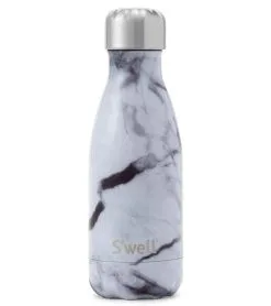 S'well White Marble 9oz Stainless Steel Water Bottle