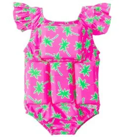 My Pool Pal Girls' Palm Tree Floatation Swimsuit