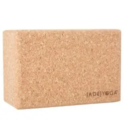 JADE YOGA Cork Yoga Block Standard 4 Inch