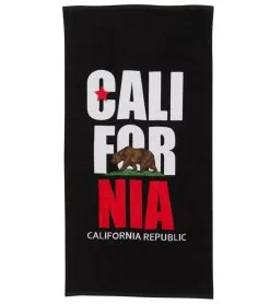 Sola 30" X 60" Black California Republic Towel