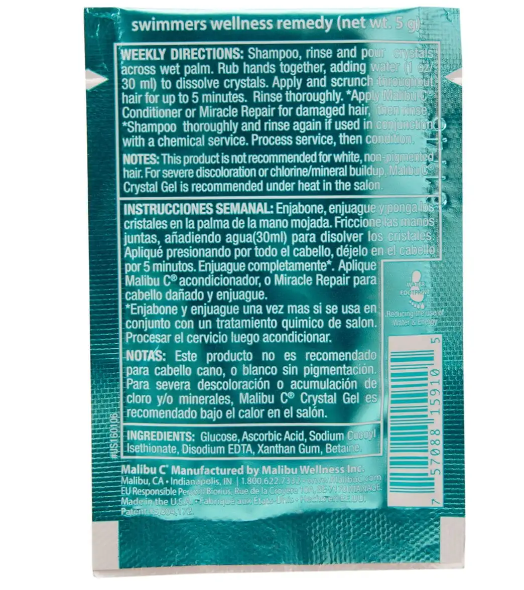 Malibu C Swimmers Wellness Hair Remedy Treatment (Single Packet) - Image 2