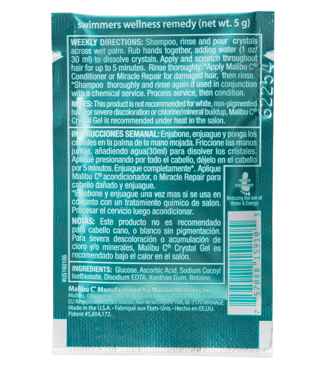 Malibu C Swimmers Wellness Hair Remedy Treatment (Box Of 12) - Image 2