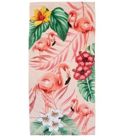 Dohler USA Dohler Flamingos & Flowers Ii Beach Towel 30”X 60”
