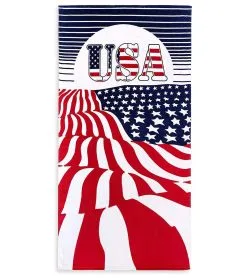 Dohler Usa Sun & Flag Beach Towel 30”X 60”