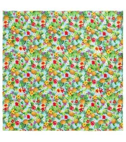 Dohler USA Dohler Design Pineapples & Flowers Sand Free Beach Mat 79" X 79"